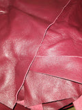 Top Grain Cowhide Scraps by the Pound - Dark Red