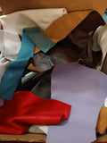Top Grain Leather Scraps by the Pound - Assorted Colors