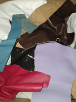 Top Grain Leather Scraps by the Pound - Assorted Colors