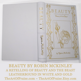 Beauty Leatherbound in White and Gold - A Retelling of Beauty and the Beast