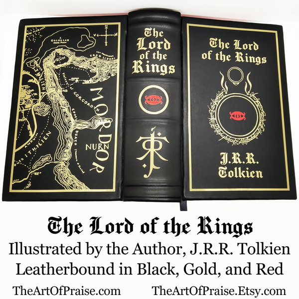 Lord of the Rings Illustrated by the Author and Leatherbound in Black, Gold, and Red