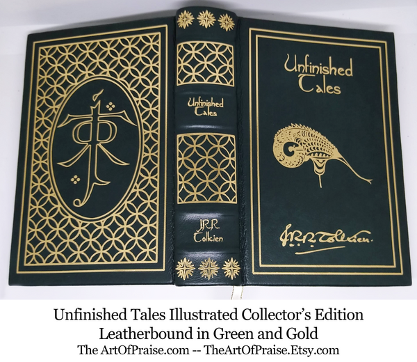 Leatherbound Illustrated Tales of Middle-Earth: Children of Hurin, Beren and Luthien, The Fall of Gondolin, and Unfinished Tales