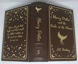 Leatherbound Harry Potter with Rounded Spines - Brown and Gold