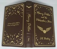 Leatherbound Harry Potter with Rounded Spines - Brown and Gold