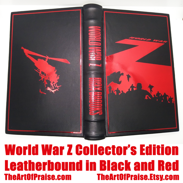 World War Z Leatherbound in Black and Red